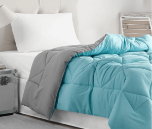 Edredon reversible color aguamarina