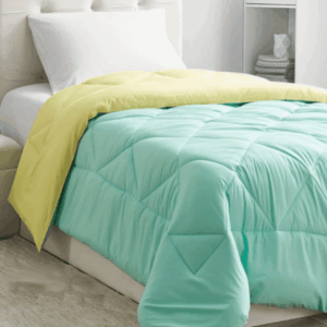 Edredon reversible color verde agua