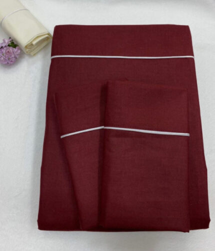 Sabanas color guinda de Algodón de 200 hilos
