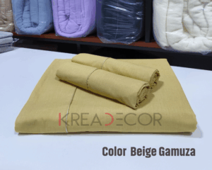 Sabanas color beige gamuza de Algodón de 200 hilos