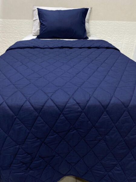 Cubrecamas de algodon color azul marino