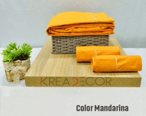 Sabanas color mandarina de Algodón de 200 hilos