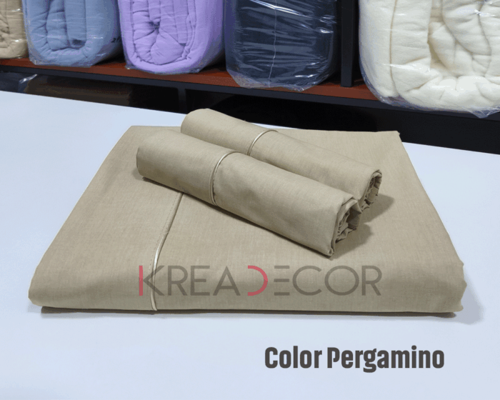 Sabanas color pergamino de Algodón de 200 hilos - Imagen 2