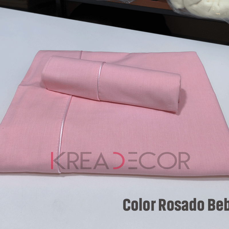Sabanas color rosado bebe de Algodón de 200 hilos