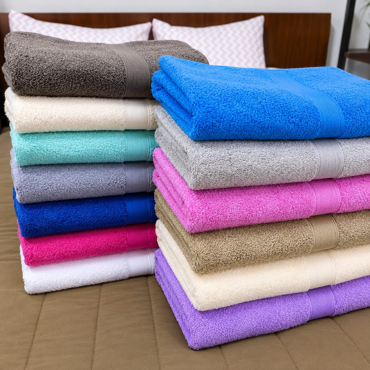 toalla de 550gr 2 Toallas de Baño de 550 gramos colores - Imagen 1
