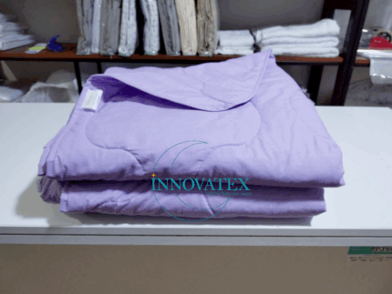 Cubrecamas de algodon tela con tela color Lila o bruma