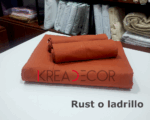 Sabanas color ladrillo o rust de Algodón de 200 hilos
