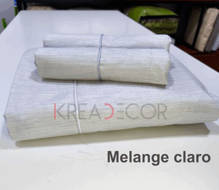 Sabana color melange claro jaspeado Algodón de 200 hilos - Imagen 2