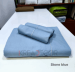 Sabanas color stone blue de Algodón de 200 hilos - Imagen 2