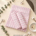 Sabanas de Algodón de 200 hilos en diseño zig zag rosado